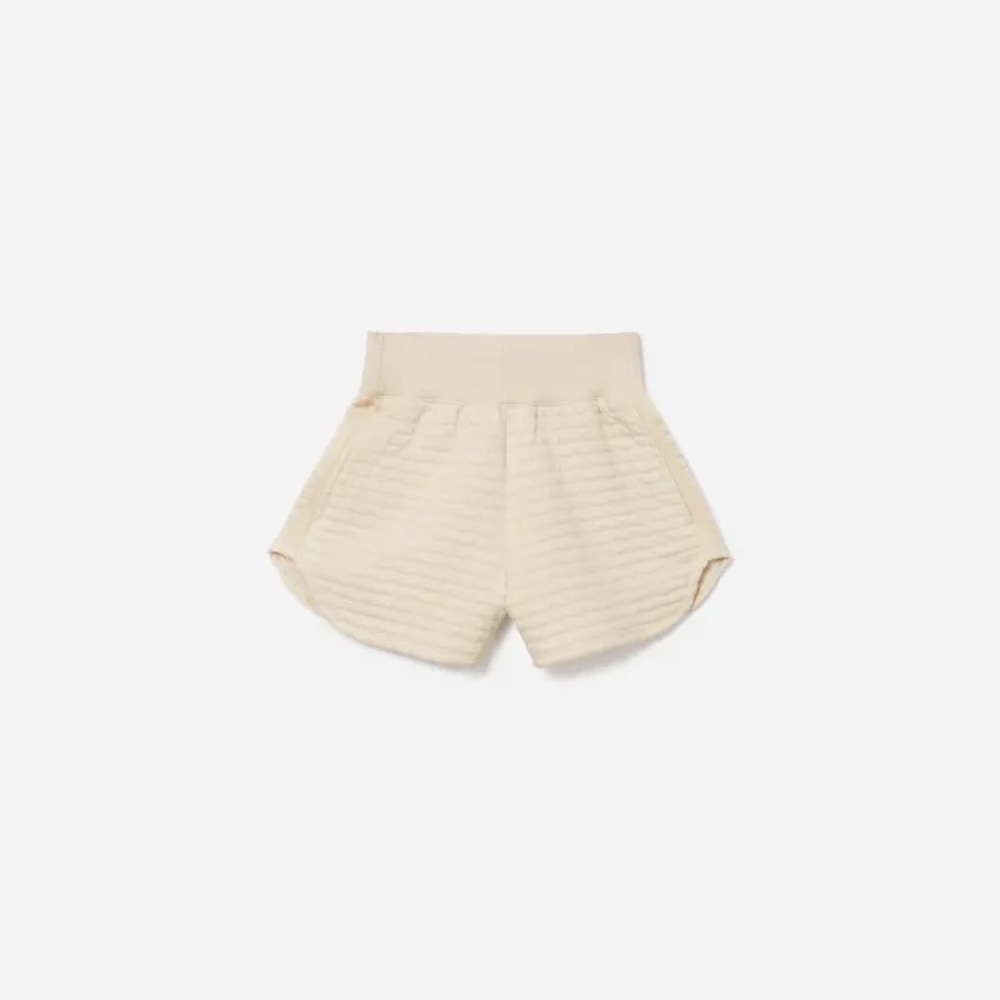 Everlane The Organic Cotton Quilted Short - Ivory/Cream